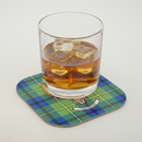 Johnstone Clan Crest and Tartan Wooden Coaster 4 Pack