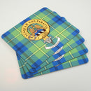Johnstone Clan Crest and Tartan Place Mats - Set of Four
