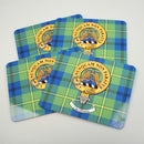 Johnstone Clan Crest and Tartan Place Mats - Set of Four