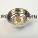 MacMillan Clan Crest Quaich with Gold Trim