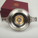 MacMillan Clan Crest Quaich with Gold Trim