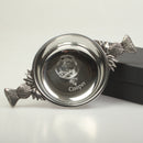 Clan Crest Engraved Large Thistle Handle Quaich