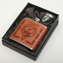 Lumsden Clan Crest PU Leather Covered Hip Flask