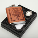 Munro Clan Crest PU Leather Covered Hip Flask
