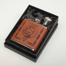 Nesbitt Clan Crest PU Leather Covered Hip Flask