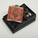 Nesbitt Clan Crest PU Leather Covered Hip Flask
