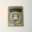 Cameron Clan Crest Badge in Pewter