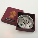 MacDonald Clan Crest Pewter Plaid Brooch