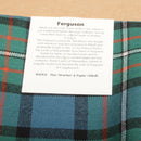 Wool Tartan Pocket Square in Ferguson Ancient Tartan, featuring vibrant colors and made from 100% pure new wool, perfect accessory to elevate formal outfits.