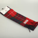 Fraser Red Modern Tartan Lambswool Scarf