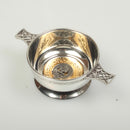 Anderson Clan Crest Quaich with Gold Trim
