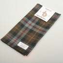 Wool Tartan Pocket Square in Farquharson Weathered Tartan, made from 100% pure new wool, perfect accessory for formal outfits.