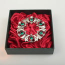 Scottish Thistle Plaid Brooch - Small Stones
