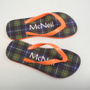 MacNeil of Barra Tartan Flip Flops With Matching Bag