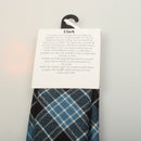 Close-up of the Pure Wool Tie in Clark Tartan, highlighting the luxurious texture and intricate tartan design, made from 100% pure new wool.