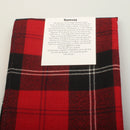 Stylish Wool Scarf in Ramsay Red Modern Tartan, showcasing its lightweight design ideal for fashion and versatile use as a traditional scarf or sash.
