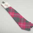 Pure Wool Tie in Crawford Ancient Tartan displayed elegantly against a white background, showcasing its rich colors and classic tartan pattern.