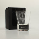 Clan Crest Dram Glass Set of 6 with MacKay Crest.