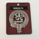 Brown (Broun) Clan Crest Badge in Pewter
