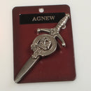 Clan Crest Pewter Kilt Pin with Agnew Crest