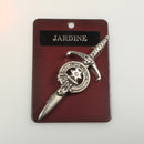 Clan Crest Pewter Kilt Pin with Jardine Crest