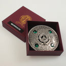 Morrison Clan Crest Pewter Plaid Brooch