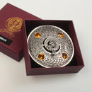 Dunbar Clan Crest Pewter Plaid Brooch