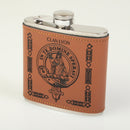 Lyon Clan Crest PU Leather Covered Hip Flask