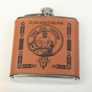 MacFarlane Clan Crest PU Leather Covered Hip Flask