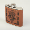 Douglas Clan Crest PU Leather Covered Hip Flask