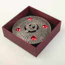 Moffat Clan Crest Pewter Plaid Brooch