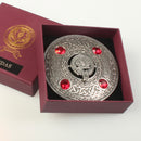 Dundas Clan Crest Pewter Plaid Brooch