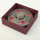 Dundas Clan Crest Pewter Plaid Brooch