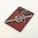 Clan Crest Pewter Kilt Pin with Broun (Brown) Crest