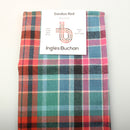 Wool Tartan Pocket Square in Gordon Red Ancient Tartan