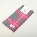 Wool Tartan Pocket Square in Crawford Ancient Tartan by Ingles Buchan, showcasing a vibrant tartan design perfect for adding elegance to formal outfits.