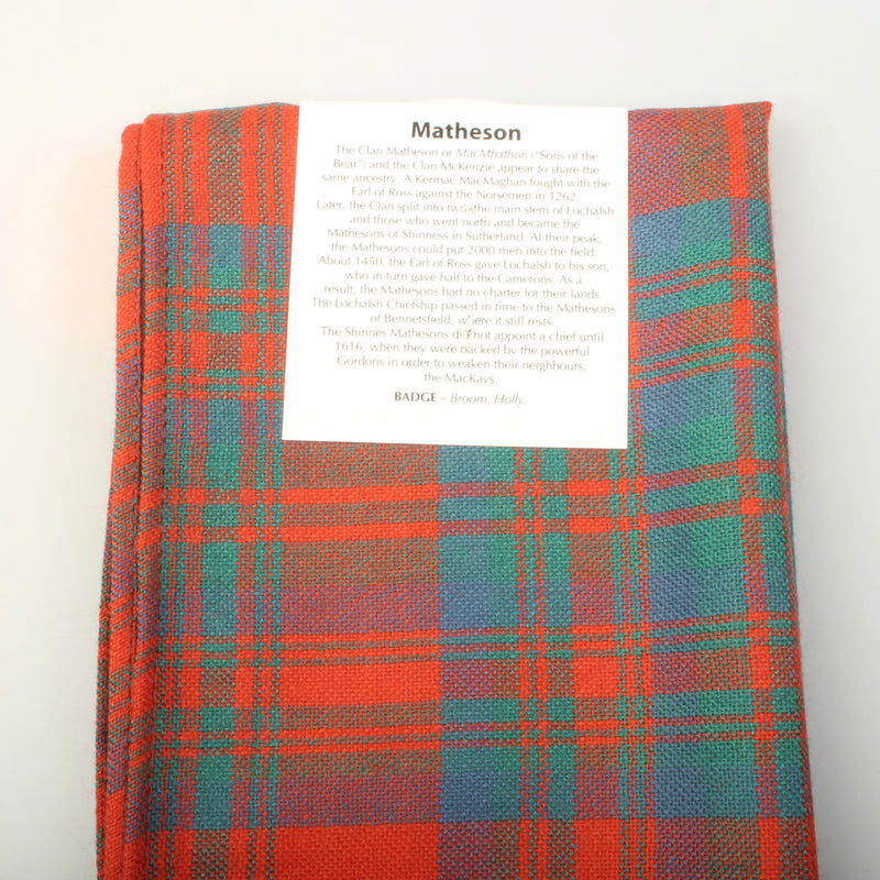 Matheson Red Ancient Tartan Wool Strips - 5 Strips