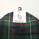 Close-up of the Pure Wool Golf Cap in Ferguson Tartan showcasing the comfortable stretch headband and classic tartan pattern.