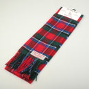 Sinclair Red Modern Tartan Lambswool Scarf