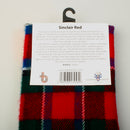 Sinclair Red Modern Tartan Lambswool Scarf