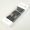 Tartan Braces (suspenders) in MacLean Hunting Modern showcasing vibrant colors and premium wool quality.