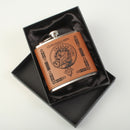 MacLaren Clan Crest PU Leather Covered Hip Flask