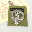 Crawford Clan Crest Badge in Pewter