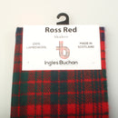 Ross Red Modern Tartan Lambswool Scarf