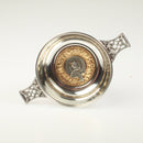 MacLaren Clan Crest Quaich with Gold Trim