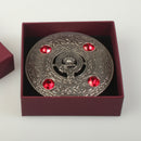 MacLeod Clan Crest Pewter Plaid Brooch