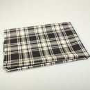Menzies Black and White Tartan Wool Shawl