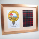 Clan Crest & Real Tartan - Framed