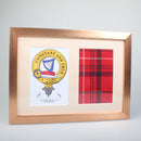 Clan Crest & Real Tartan - Framed