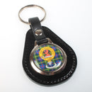 Clan Crest Real Leather Key Fob (Round)